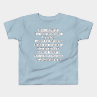 Numbers 6:24-26 Bible Verses KJV Text Kids T-Shirt